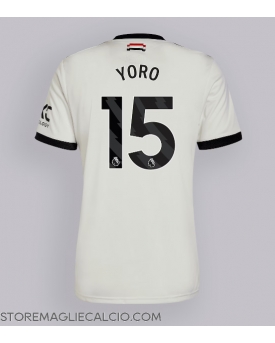 Manchester United Leny Yoro #15 Maglia Gara Terza Repliche 2024-25
